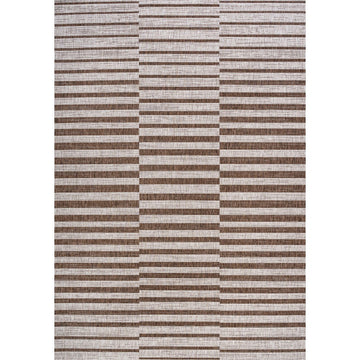Sukie Modern Offset Stripe Indoor/outdoor Area Rug